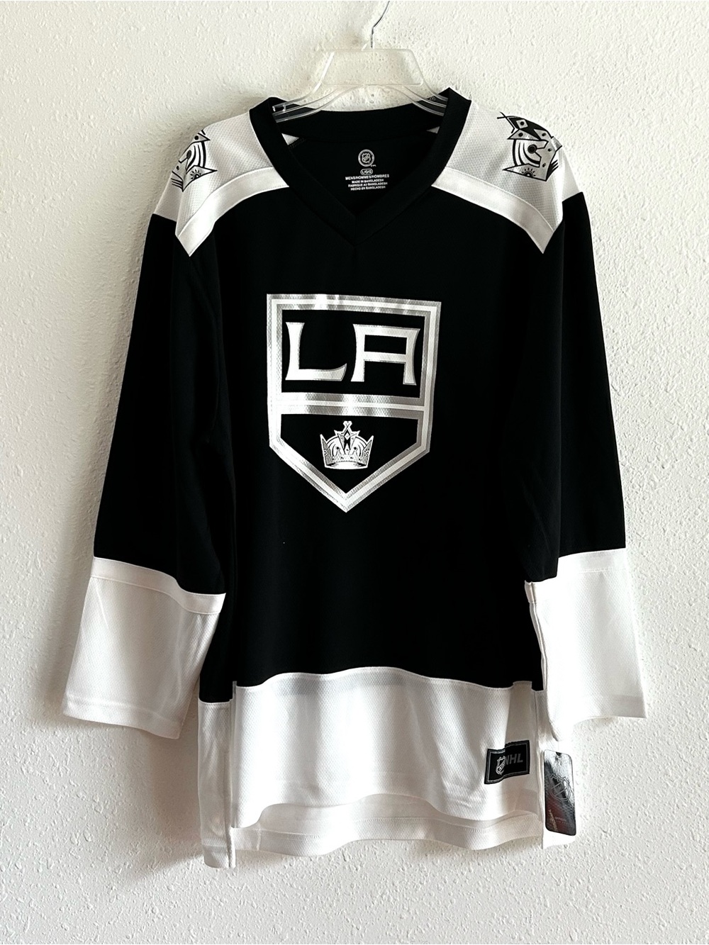 NHL Brand Los Angeles Kings Hockey Jersey Men's Size L Black Official Licensed